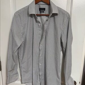 Bugatchi Black and White Patterned Men's Shirt